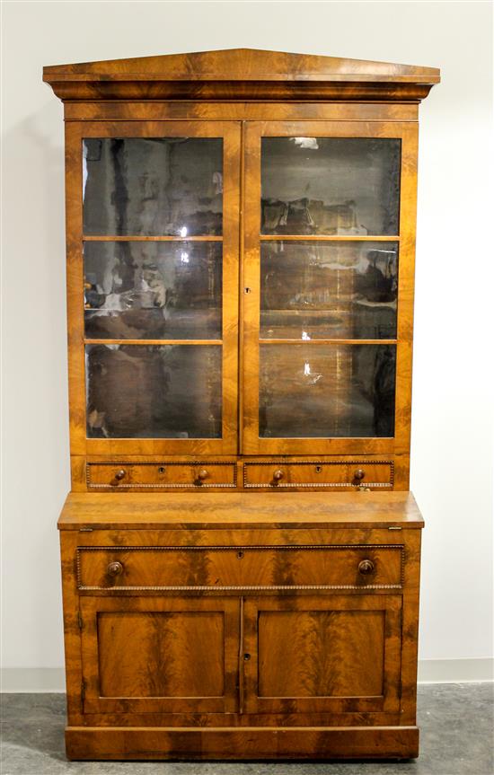 Appraisal: Sale Lot An American Empire Secretary Bookcase mid th century