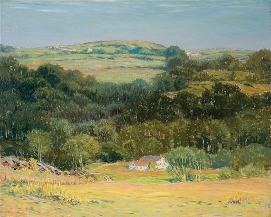 Appraisal: LEONARD OCHTMAN American - Summer Landscape in Connecticut oil on