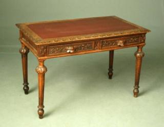 Appraisal: LOUIS XV PROVINCIAL STYLE OAK BUREAU LOUIS XV PROVINCIAL STYLE