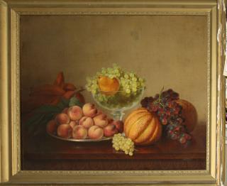 Appraisal: Frederick Stone Batcheller American - Still life with grapes x