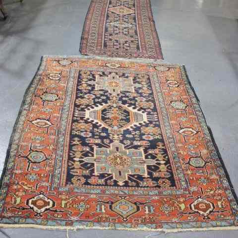 Appraisal: Two Oriental Scatter Carpets From a Nyack NY estate Dimensions