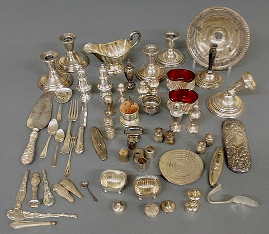 Appraisal: Group of sterling silver and other silver table articles- dishes