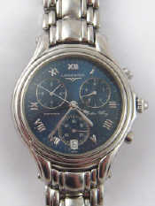 Appraisal: A gent's stainless steel Longines Golden Wing five star chronograph