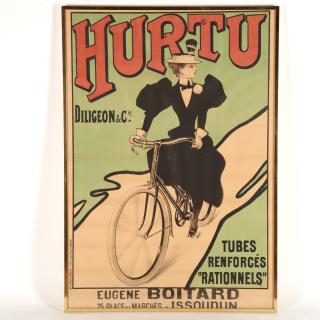 Appraisal: Hurtu Cycles French advertising poster Hurtu Cycles French advertising poster