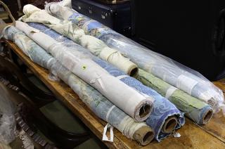 Appraisal: lot of Fabric lot containing partial bolts of assorted fabrics