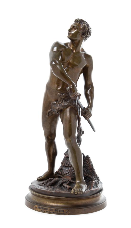 Appraisal: Sale Lot A French Bronze Figure after adrien etienne gaudez