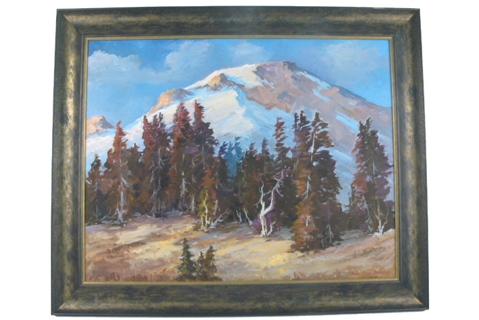 Appraisal: CHESTER GLENN MURPHY OIL ON PANEL Oregon - Mountain landscape