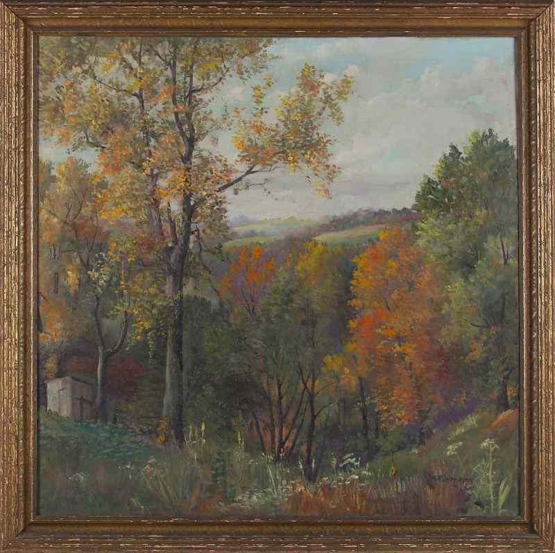 Appraisal: William Watkins MD - Autumn Landscapeoil on canvas signed at