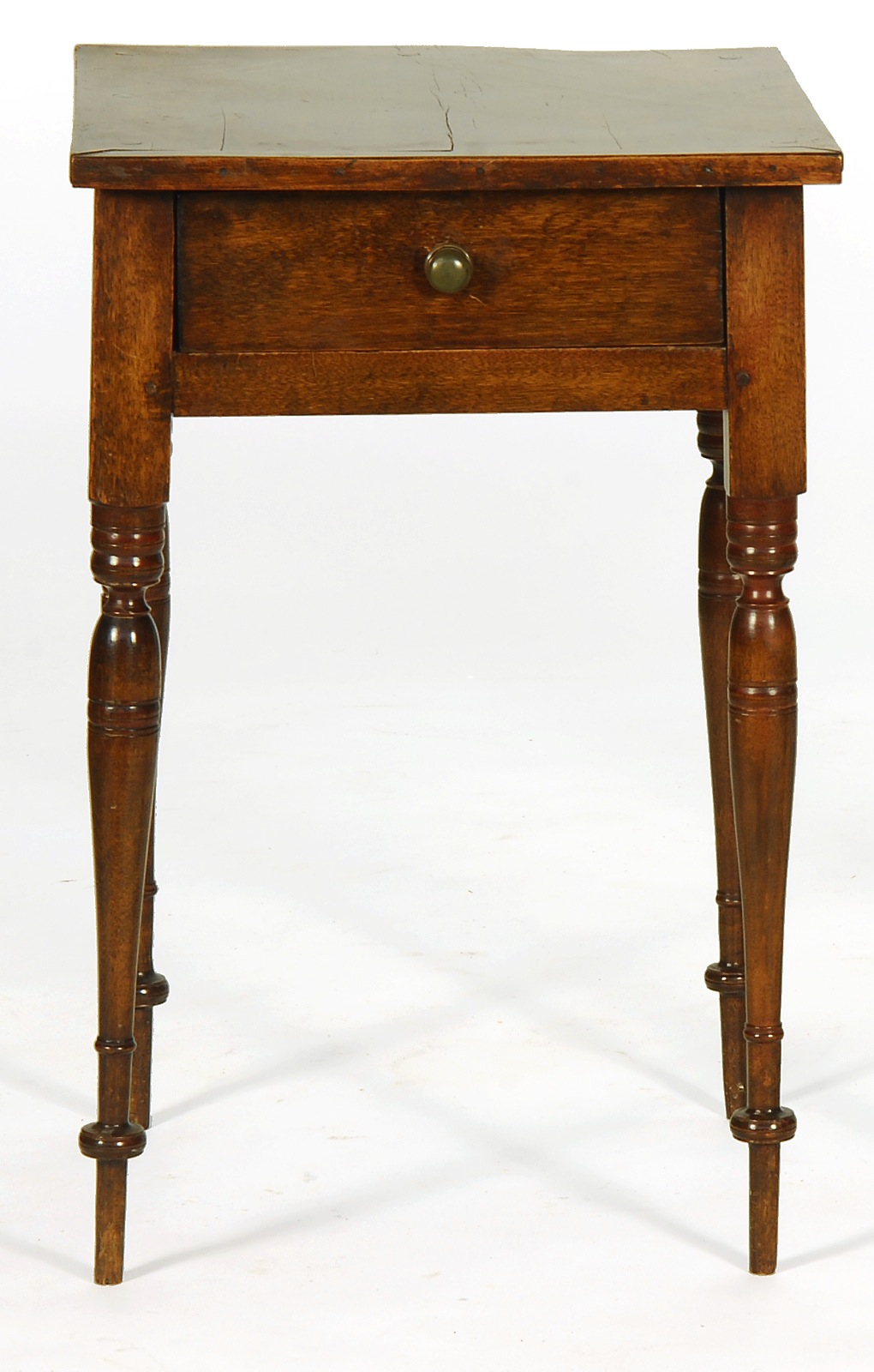 Appraisal: ANTIQUE AMERICAN SHERATON ONE-DRAWER STAND New England Early th CenturyIn