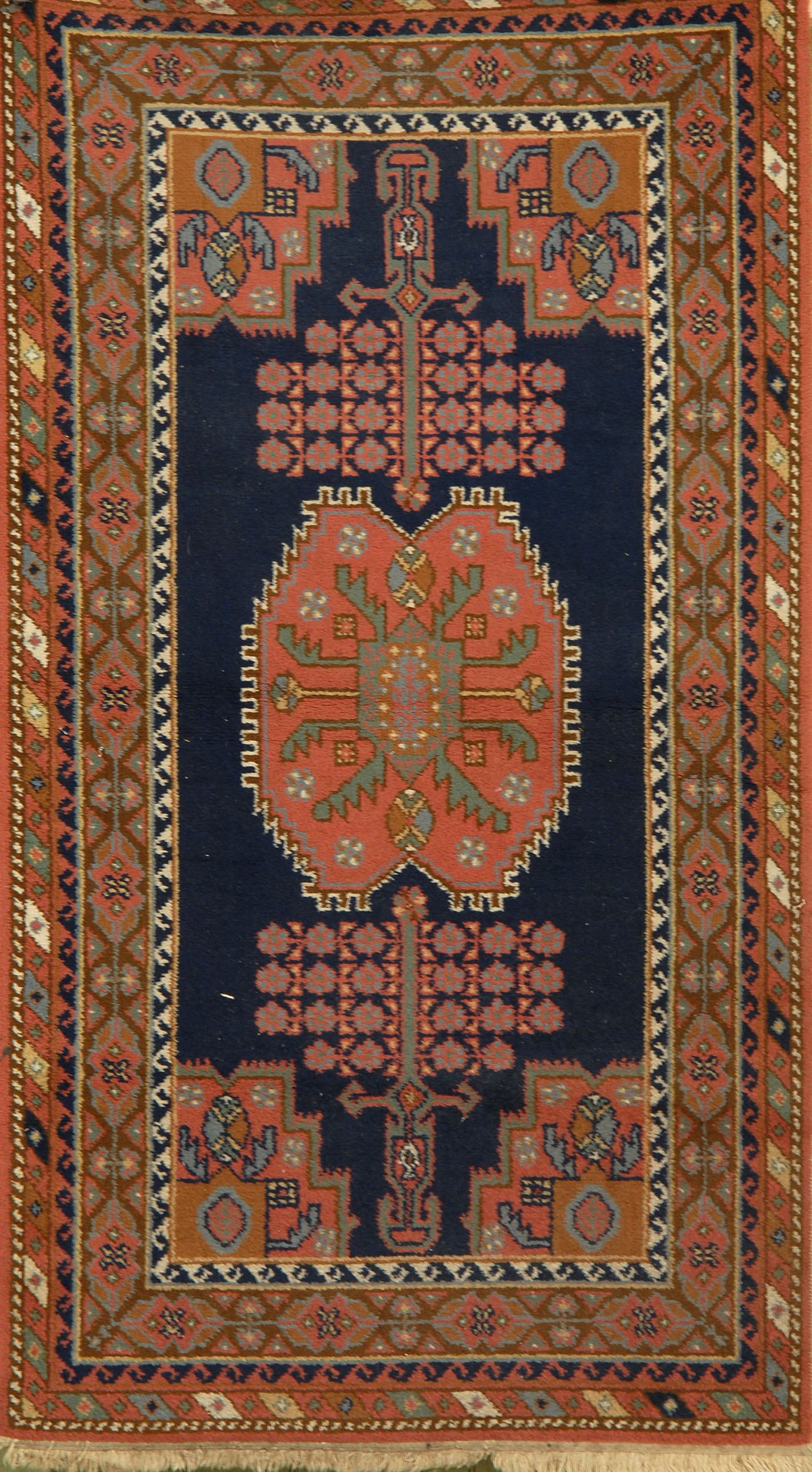 Appraisal: MACHINE-MADE AREA RUG PERSIAN DESIGN ' x ' Geometric central