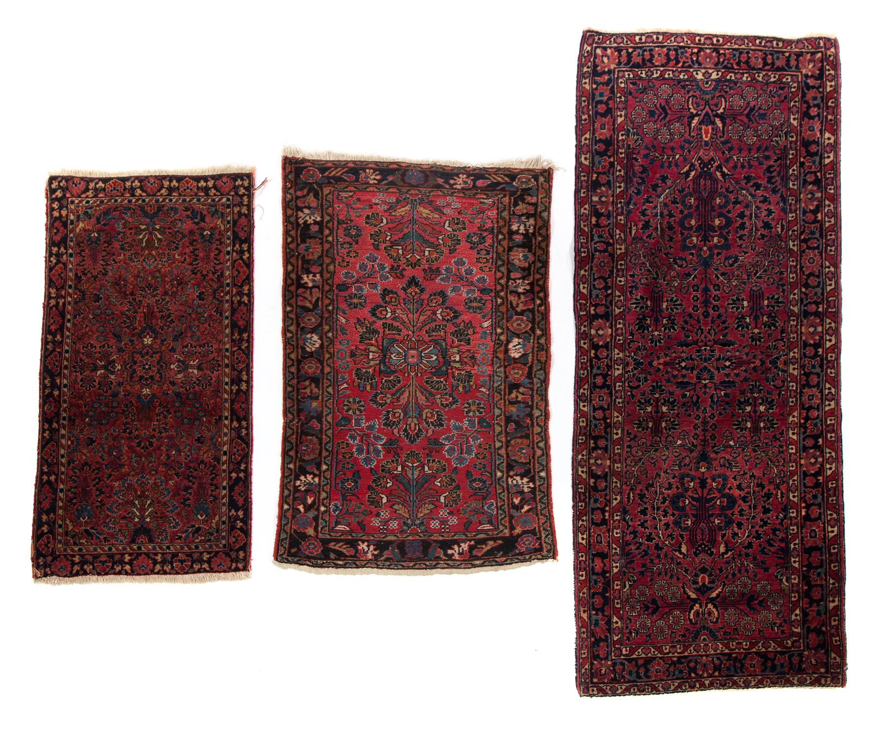 Appraisal: TWO HANDMADE ORIENTAL AREA RUGS AND A RUNNER Twentieth century