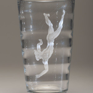 Appraisal: Vicke Lindstrand for Orrefors Swedish - Pearl Diver Vase etched