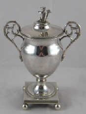 Appraisal: A French silver two handled cup and cover with beaded