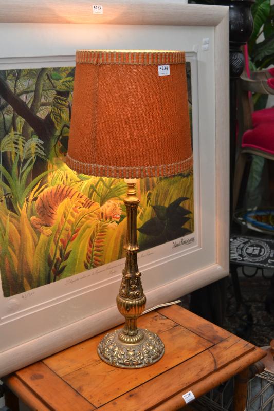 Appraisal: A PAIR OF BRASS CLASSICAL STYLE LAMP BASES A PAIR