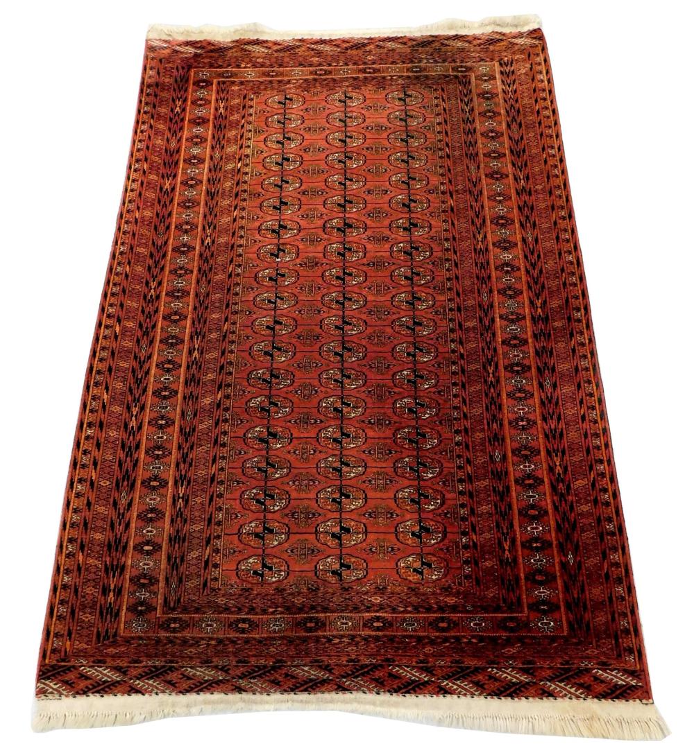 Appraisal: RUG Semi-Antique tekke bokhara rug ' x ' wool on