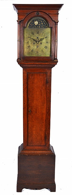 Appraisal: A GEORGE III OAK EIGHT DAY LONG CASE CLOCK the