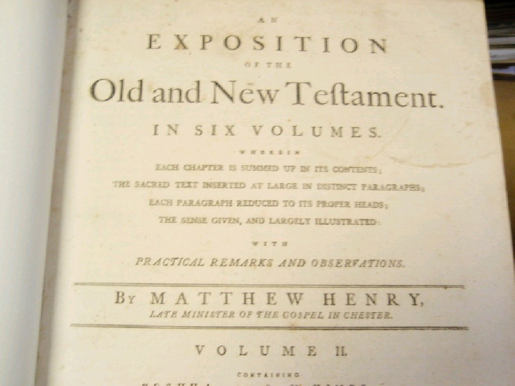 Appraisal: Henry Matthew An Exposition of the Old and New Testament