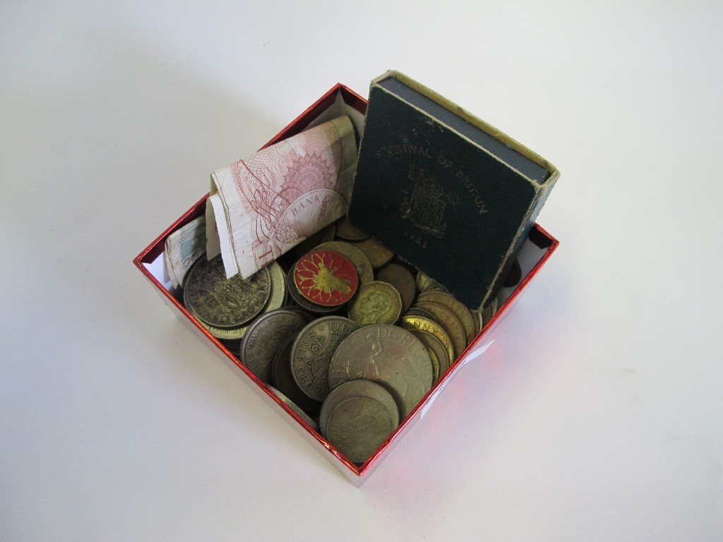 Appraisal: A box of coins and banknotes