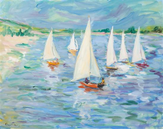 Appraisal: Sale Lot Albert Mohr American b Sloops on the Harbor