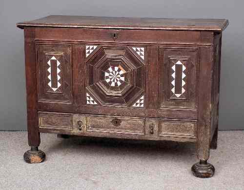 Appraisal: A late th early th Century Flemish panelled oak mule