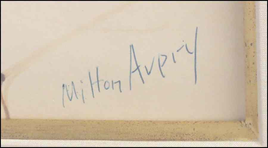 Appraisal: MILTON AVERY AMERICAN - NUDE RECLINING Flobrush on paper signed