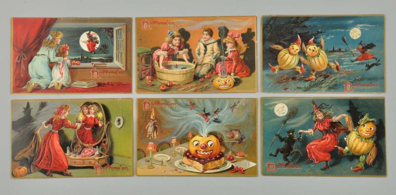 Appraisal: Lot Of Tuck Halloween Postcards These cards are all from