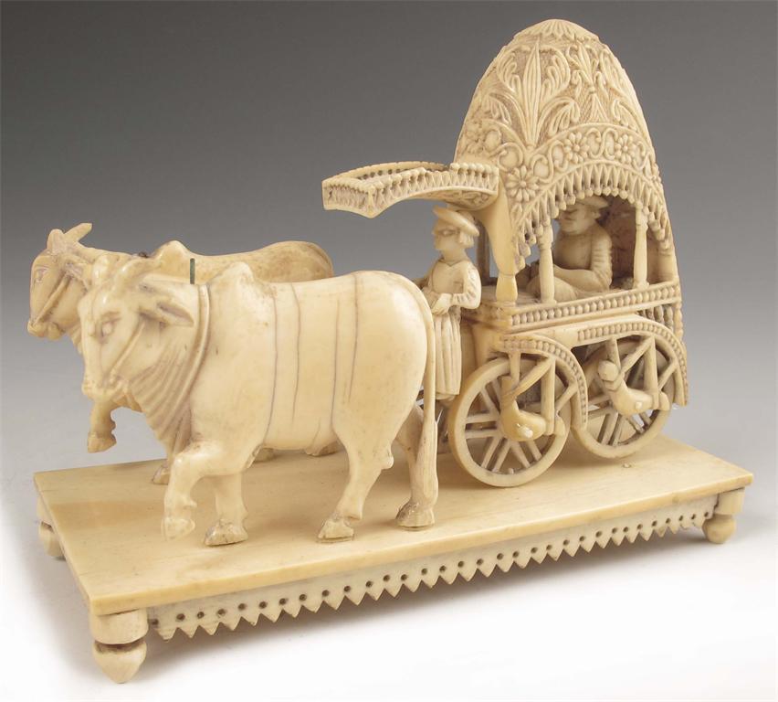 Appraisal: An Anglo-Indian carved ivory group