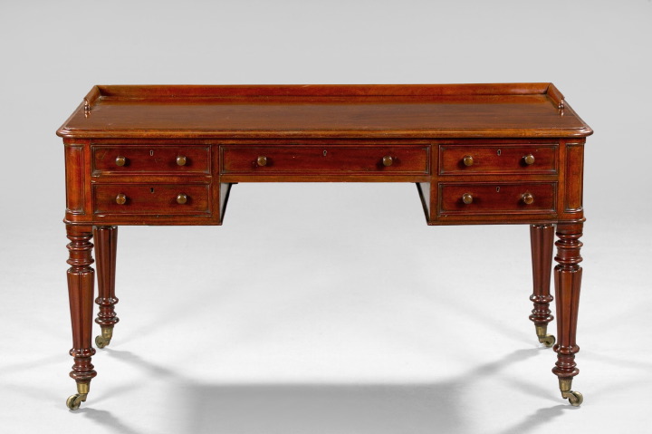 Appraisal: William IV Mahogany Writing Desk second quarter th century the