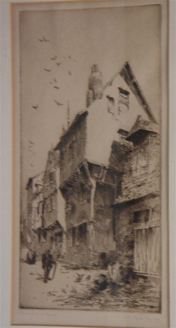 Appraisal: John Taylor Arms American - b w etching Somewhere in