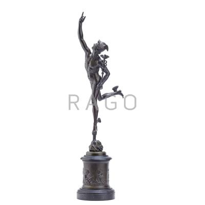 Appraisal: AFTER JEAN DE BOLOGNE French - Bronze sculpture of Mercury