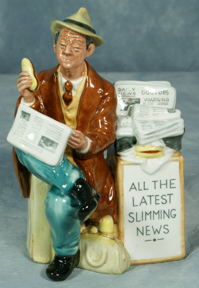 Appraisal: Royal Doulton figurine HN Stop Press no damage tall Estimate