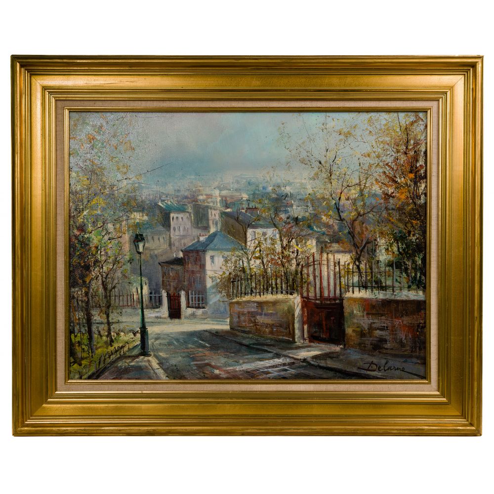 Appraisal: LUCIEN DELARUE FRENCH - OIL ON CANVASUndated signed lower right