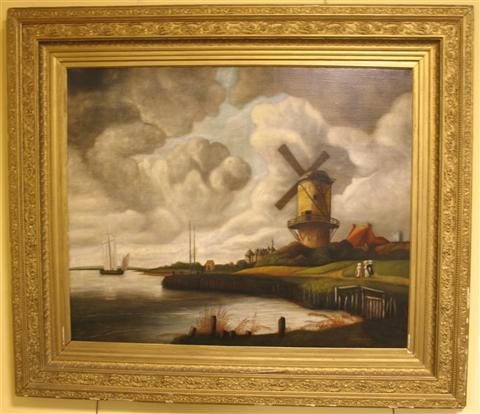 Appraisal: THOS S MAC GREGOR DUTCH LANDSCAPE AFTER VAN RUISDAEL Oil