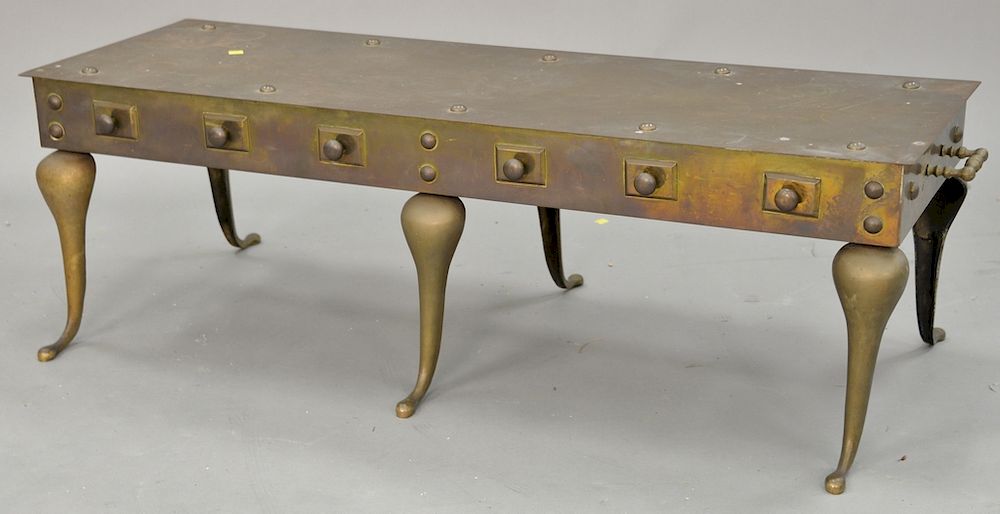 Appraisal: Brass footman type stand with six legs ht in top