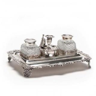 Appraisal: A George III Silver Inkstand mark of Charles Price London