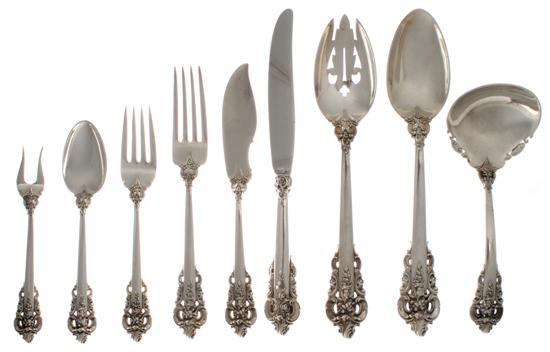 Appraisal: n American Sterling Silver Flatware Service for Twelve Wallace in