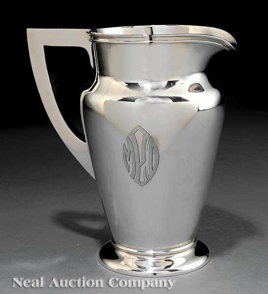 Appraisal: An American Art Deco Sterling Silver Pitcher Schofield Co Baltimore