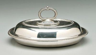 Appraisal: English silver entr e server oval with gadroon borders no