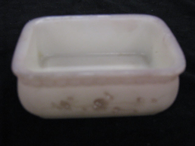 Appraisal: Wavecrest Art Glass Match Holder handpainted floral