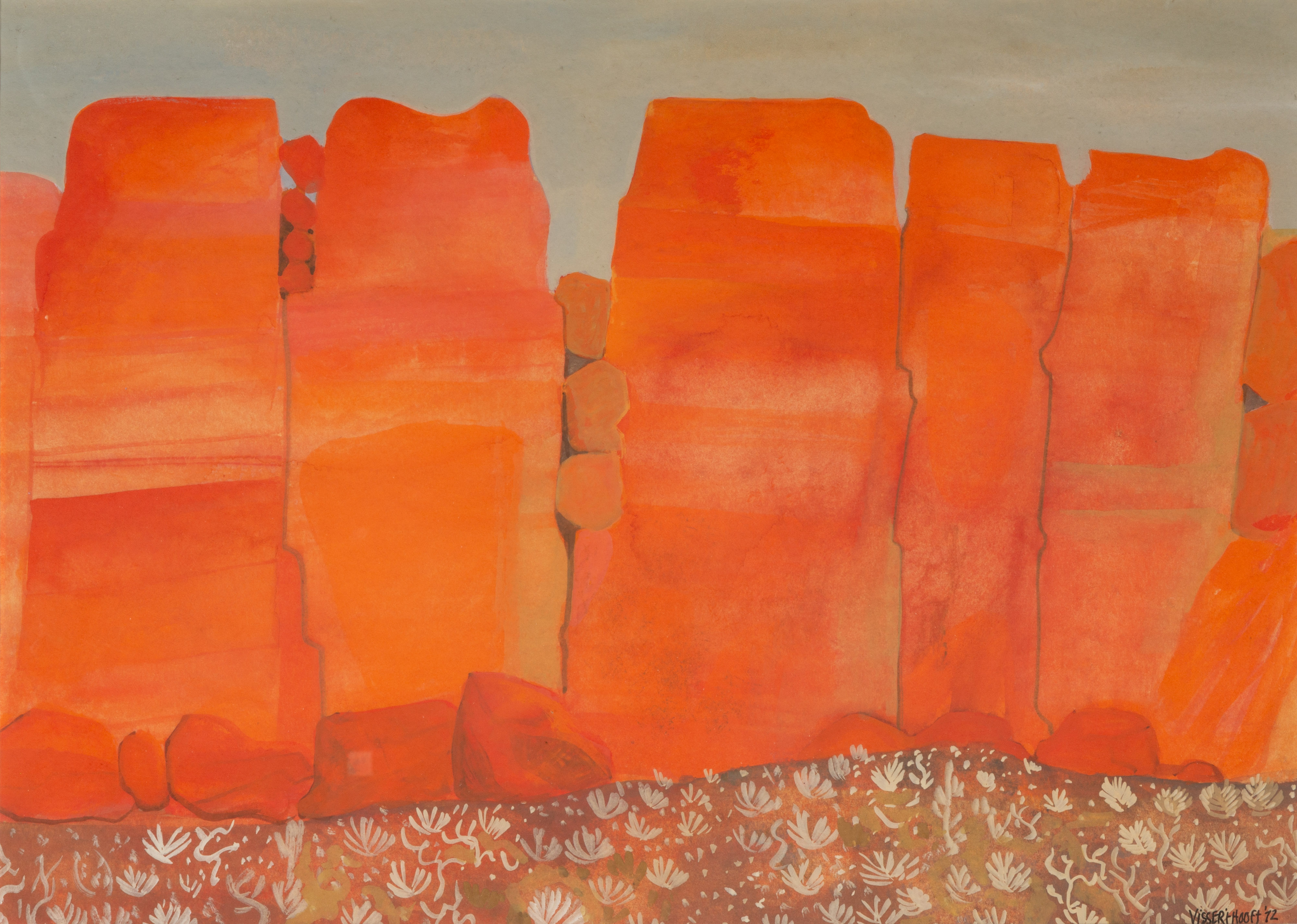 Appraisal: MARTHA VISSER'T HOOFT AMERICAN - PAINTED CANYON SOUTHWEST SERIES Gouache