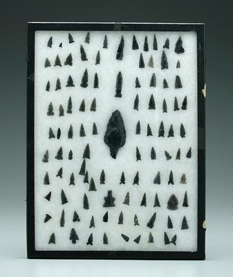 Appraisal: Obsidian artifacts most projectile points several cutting tools in to