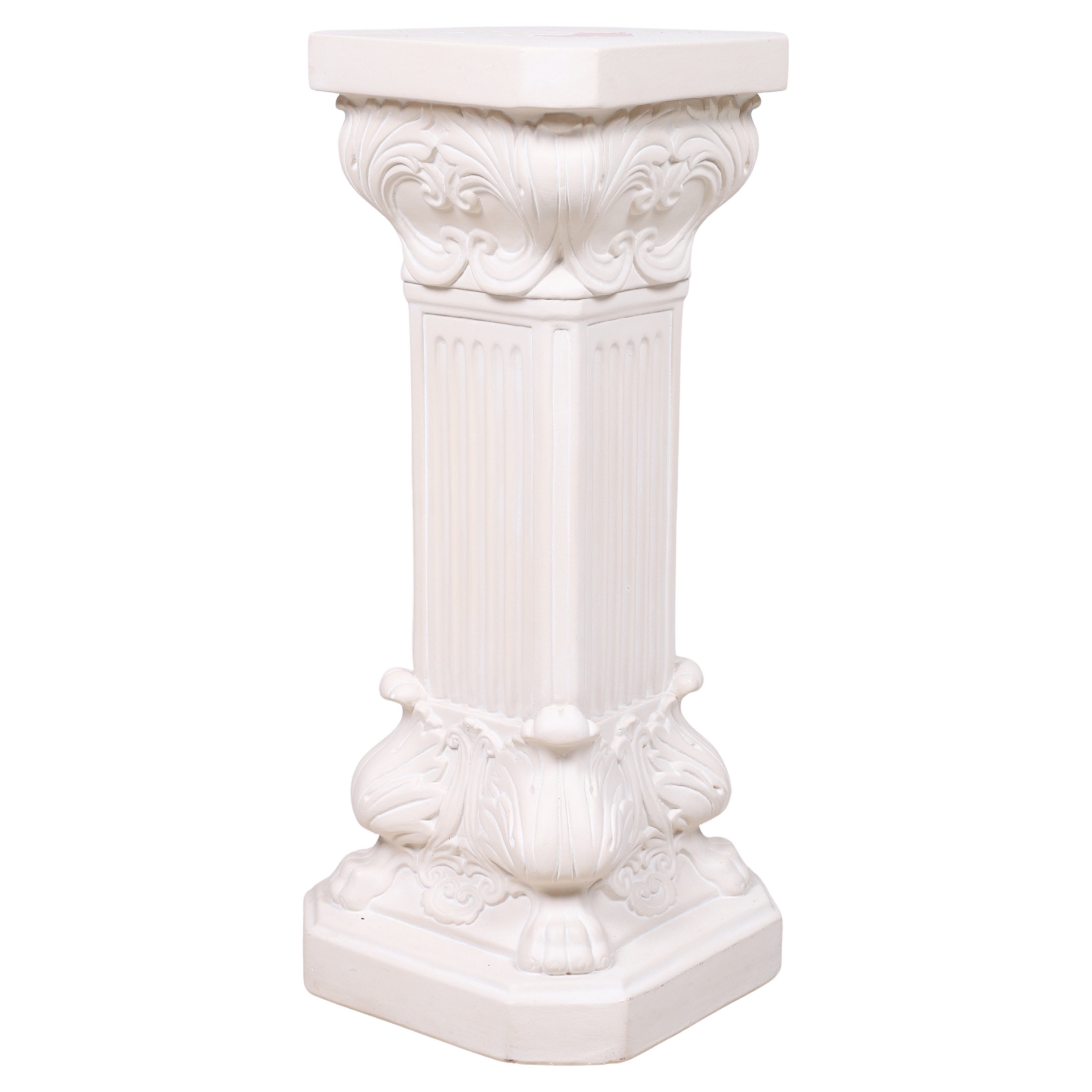 Appraisal: Continental Accents Pottery painted column form pedestal cream painted with