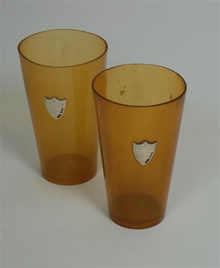 Appraisal: Aberdeen - a pair of Scottish provincial horn beakers by