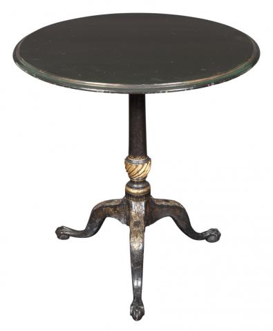 Appraisal: George II Japanned and Parcel Gilt Tripod Table Mid th