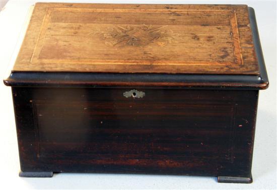 Appraisal: th century rosewood and marquetry inlaid six air music box