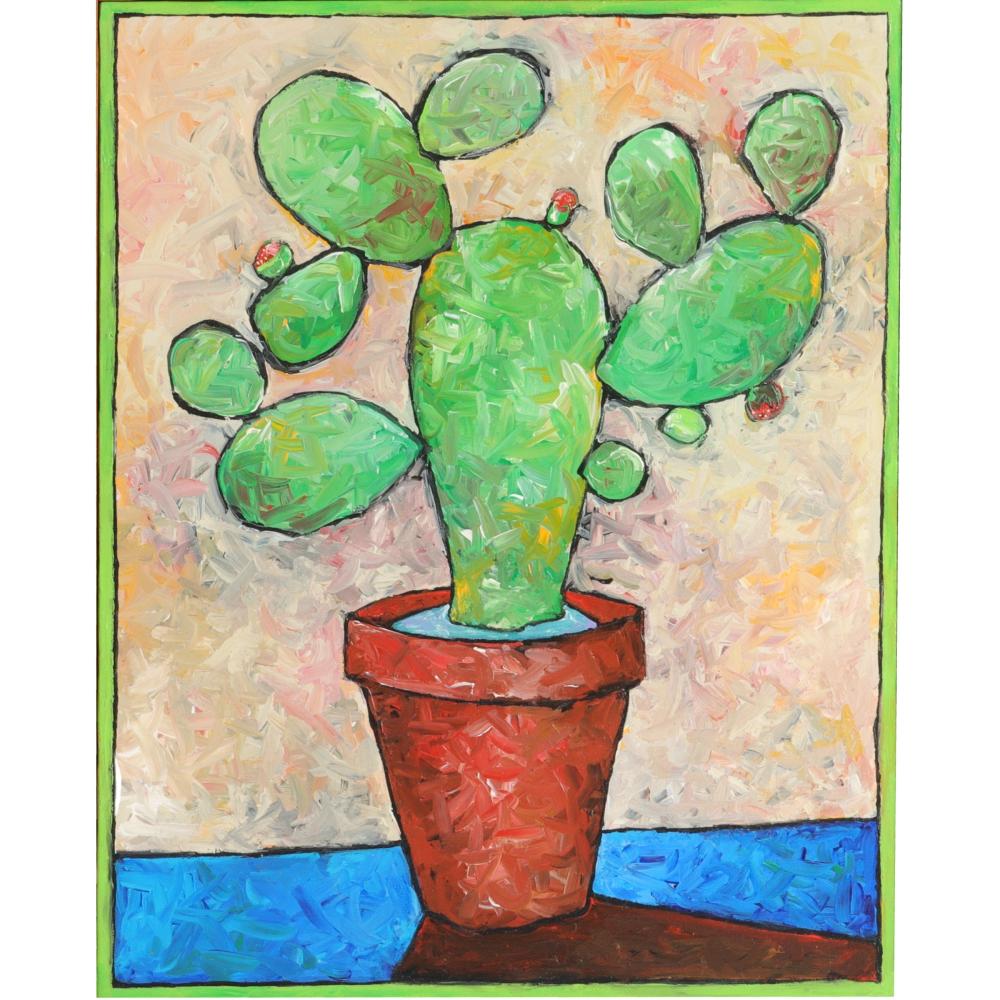 Appraisal: RICHARD DICK HAY INDIANA - UNTITLED CACTUS ACRYLIC ON CANVAS