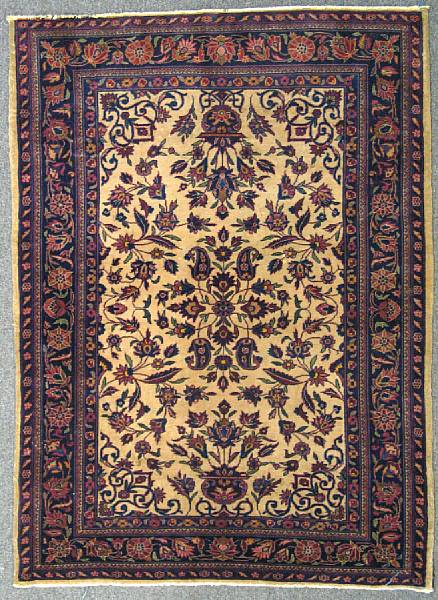 Appraisal: An Indo-Kashan rug size approximately ft in x ft