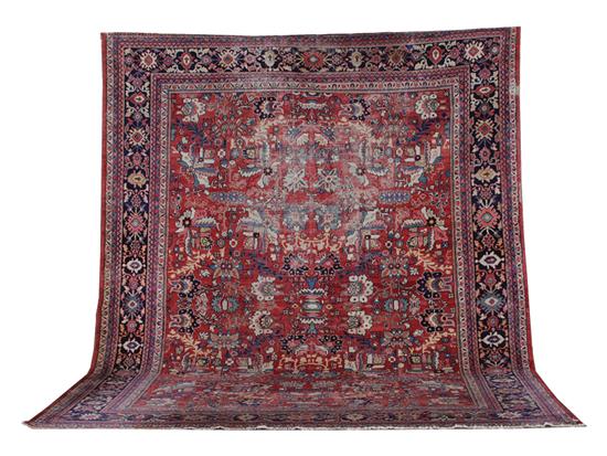 Appraisal: Persian Heriz carpet circa ' x ' Provenance Berline Harrison