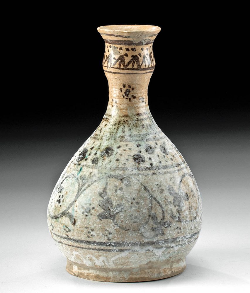 Appraisal: th C Thai Sawankhalok Pottery Jar w Chrysanthemums First Time