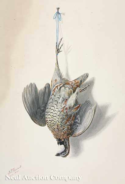 Appraisal: George Louis Viavant American New Orleans - Bobwhite Quail watercolor